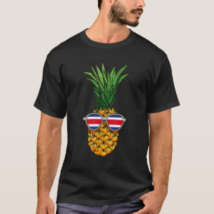 Camiseta Óculos de Sol Abacaxi Costarriquenho Bandeira da C