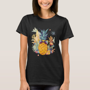 Camiseta Óculos de Sol Abacaxi Praia Férias Havaianas Flore
