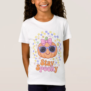 Camiseta Óculos de Sol Arco Rosa Abóbora Fofa Fique Assusta