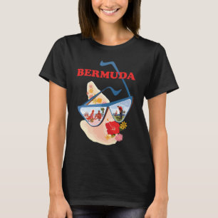 Camiseta Óculos de Sol Bermudas Praia Azul Viagem
