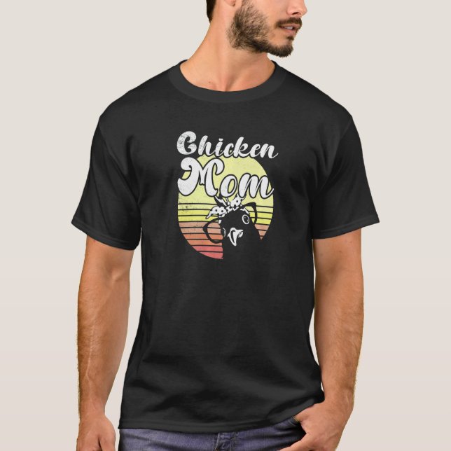 Camiseta Óculos de Sol Cheeky Chicken Retro Sunset Frango M (Frente)