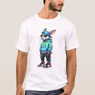 Camiseta Óculos de sol Coelho Bunny Legal Dia de Páscoa Par