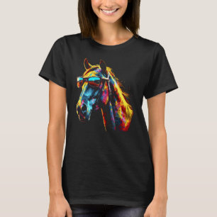 Camiseta Óculos de sol coloridos com Trabalho de arte de ca