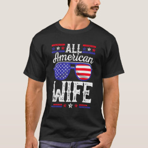 Camiseta Óculos de sol com bandeira dos EUA para mulher tot