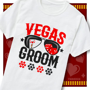 Camiseta Óculos de sol com dados de cassino para despedida