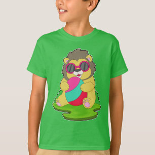 Camiseta Óculos de sol com Páscoa de leão