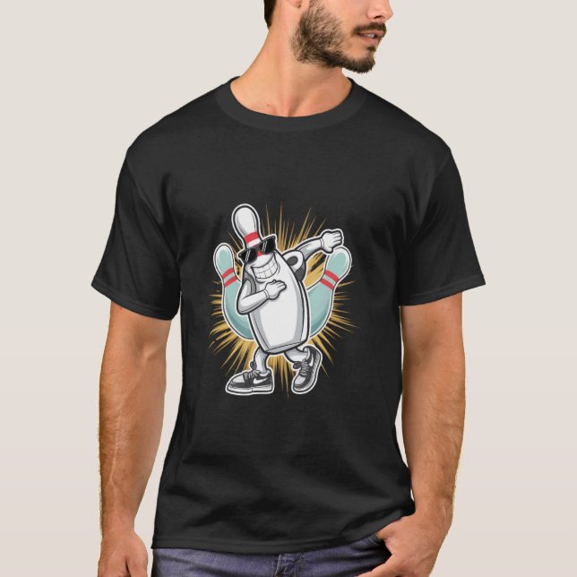 Camiseta Óculos de sol com pinos de bowling homens crianças (Frente)
