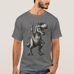 Camiseta Óculos de sol com placa de dinossauro legal Amigo