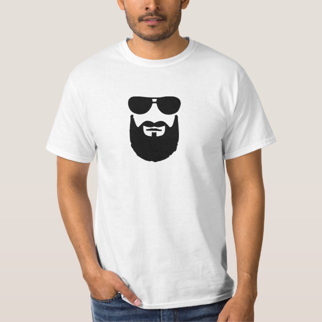 Camiseta Óculos de sol completos da barba (Frente)