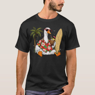 Camiseta Óculos de Sol Cool Silly Goose Praia Férias de Ver
