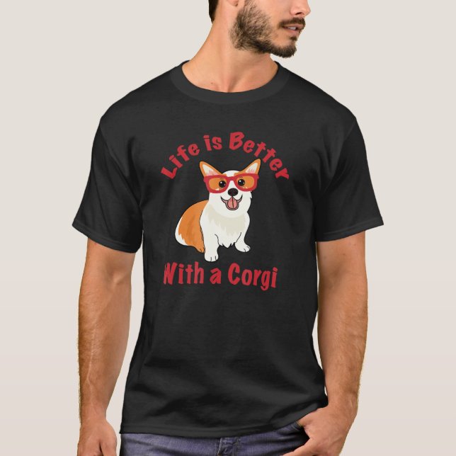 Camiseta Óculos de sol Corgi (Frente)