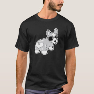 Camiseta Óculos de Sol Corgi Bumbum Edição Limitada Preto B