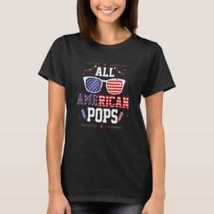 Camiseta Óculos de sol da bandeira dos EUA All American Pop