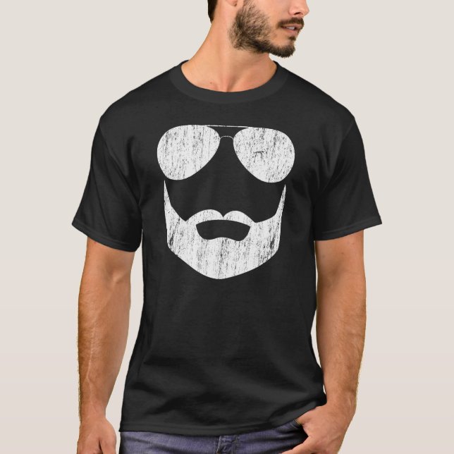 Camiseta Óculos de sol da barba (Frente)