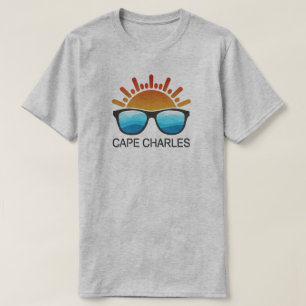 Camiseta Óculos de sol da Praia de Cape Charles Virgínia