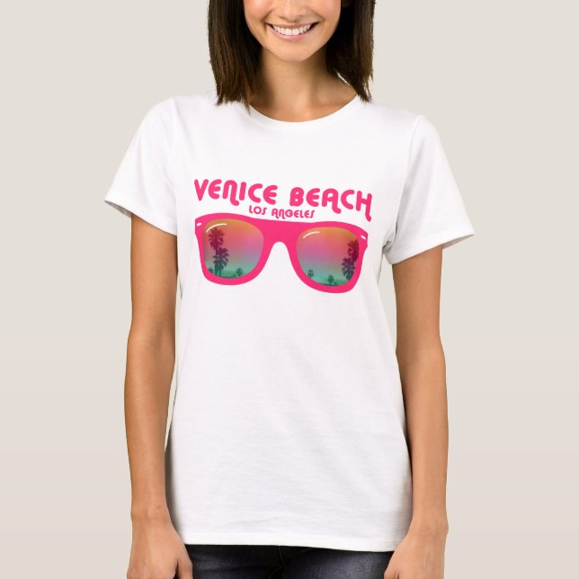 Camiseta Óculos de sol da praia de Veneza (Frente)