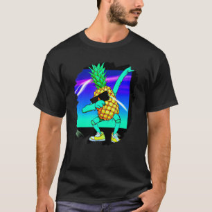 Camiseta Óculos de Sol Dabbing Pineapple Aloha Dança na Pra
