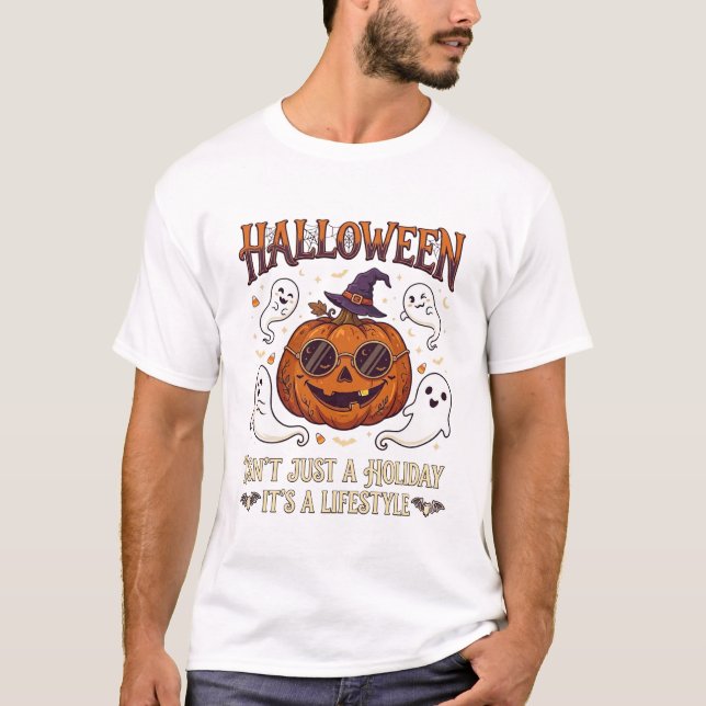 Camiseta Óculos de sol de abóbora de estilo de vida de Hall (Frente)