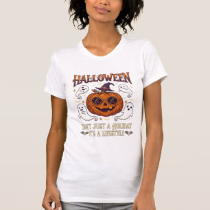 Camiseta Óculos de sol de abóbora de Halloween Bruxa G
