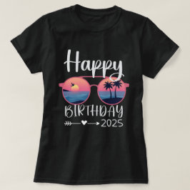 Camiseta Óculos de Sol de Aniversário de Família em Cruzeir