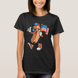 Camiseta Óculos de sol de cachorro-quente legais com a band