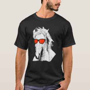 Camiseta Óculos de sol de cavalo férias primitivas montando