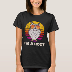 Camiseta Óculos de Sol de Coruja Engraçados Retro Vintage E
