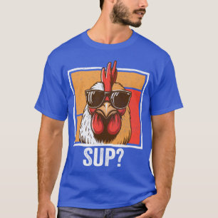 Camiseta Óculos de Sol de Frango Fazenda de Animais Fazende