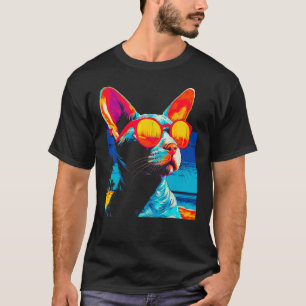 Camiseta Óculos de Sol de Gato Devon Rex