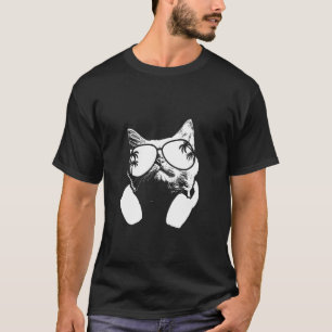Camiseta Óculos de sol de gato gatinho amor de gato dono de