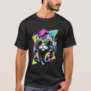 Camiseta Óculos de Sol de Gato Scottish Fold Estilo Era Pun