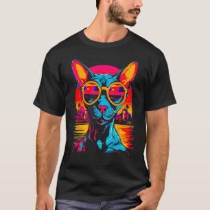 Camiseta Óculos de sol de gatos sem pêlos Esfinge