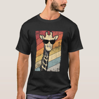 Camiseta Óculos de Sol de Girafa Animal
