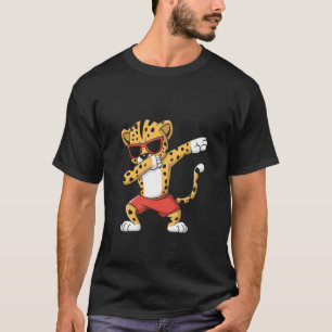 Camiseta Óculos de sol de guepardo Dabbing Design de dança 