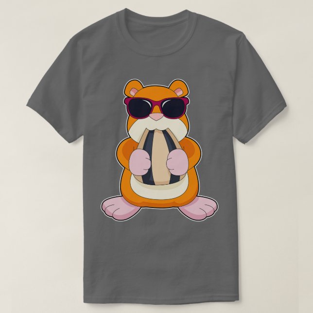 Camiseta Óculos de sol de Hamster (Frente do Design)