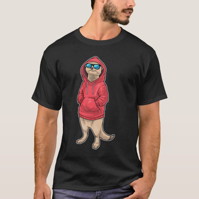 Camiseta Óculos de Sol de Inverno de Suricata (Frente)