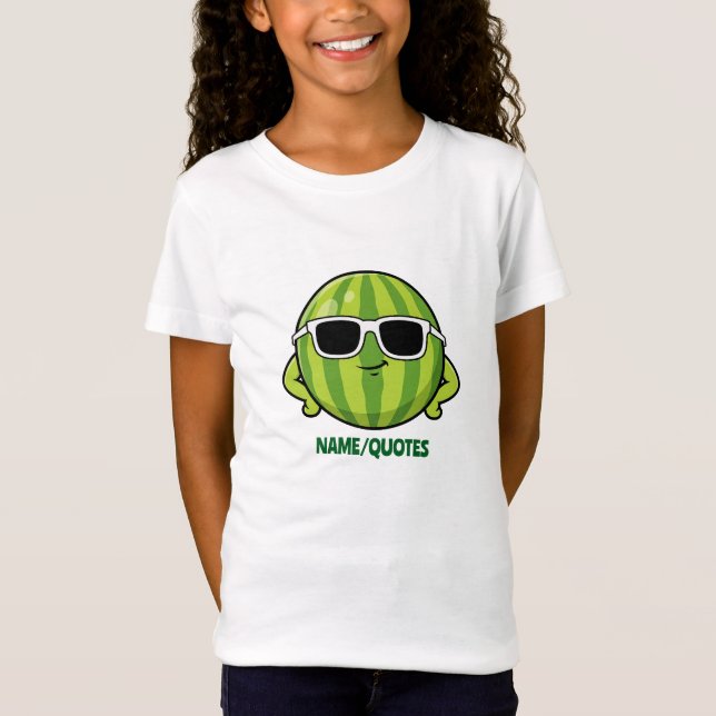 Camiseta Óculos de Sol de Melancia Desenho Animado (Frente)