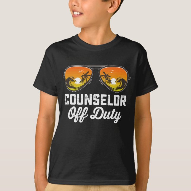 Camiseta Óculos de Sol de Orientador Fora de Serviço Último (Frente)