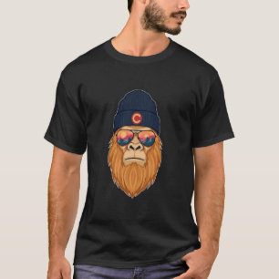 Camiseta Óculos de Sol de Pai Pé Grande Boné Pôr do Sol Mon