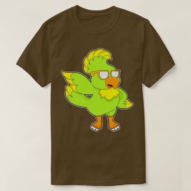 Camiseta Óculos de Sol de Papagaio (Frente do Design)