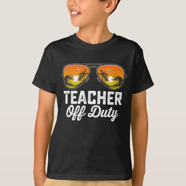 Camiseta Óculos de Sol de Professor Fora de Serviço no Últi (Frente)