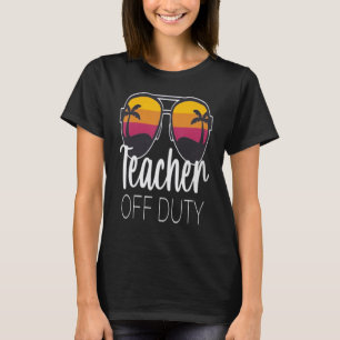 Camiseta Óculos de Sol de Serviço Professor Praia Verão