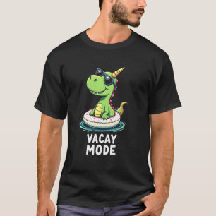 Camiseta Óculos de sol de T-Rex engraçado em modo de férias