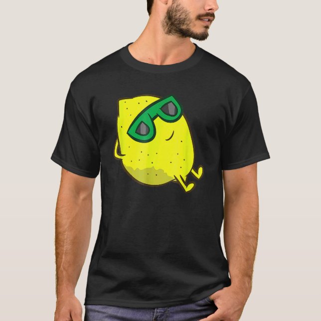 Camiseta Óculos De Sol De Verão Em Limão (Frente)