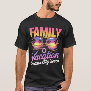 Camiseta óculos de sol de verão férias tropicais da família