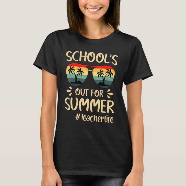 Camiseta Óculos de sol de verão sunset Escolas de vida de p (Frente)