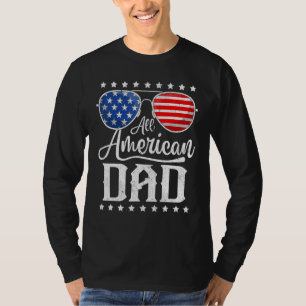 Camiseta Óculos de sol Dia 4 de Julho do Pai Todo o Pai Ame
