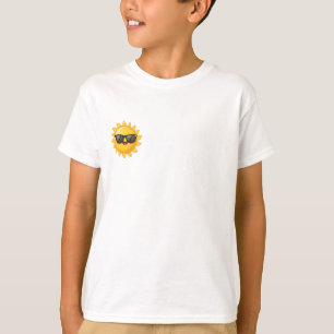 Camiseta Óculos de Sol Dias Ensolarados Sorridente Crianças