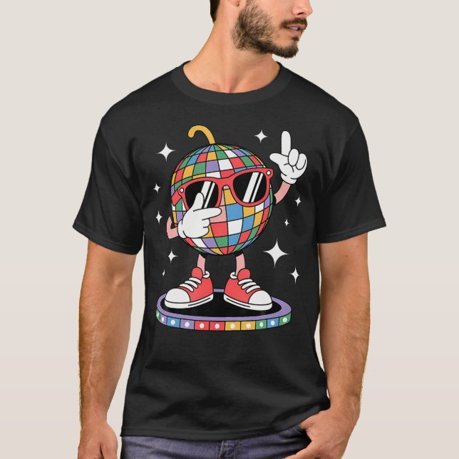 Camiseta Óculos de sol divertidos com bolas de discoteca a  (Frente)