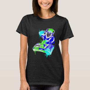 Camiseta Óculos de sol divertidos da festa de música do DJ
